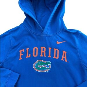 Nike Florida Gators Youth Boys‎ Hoodie Size Large Blue & Orange Gator Football